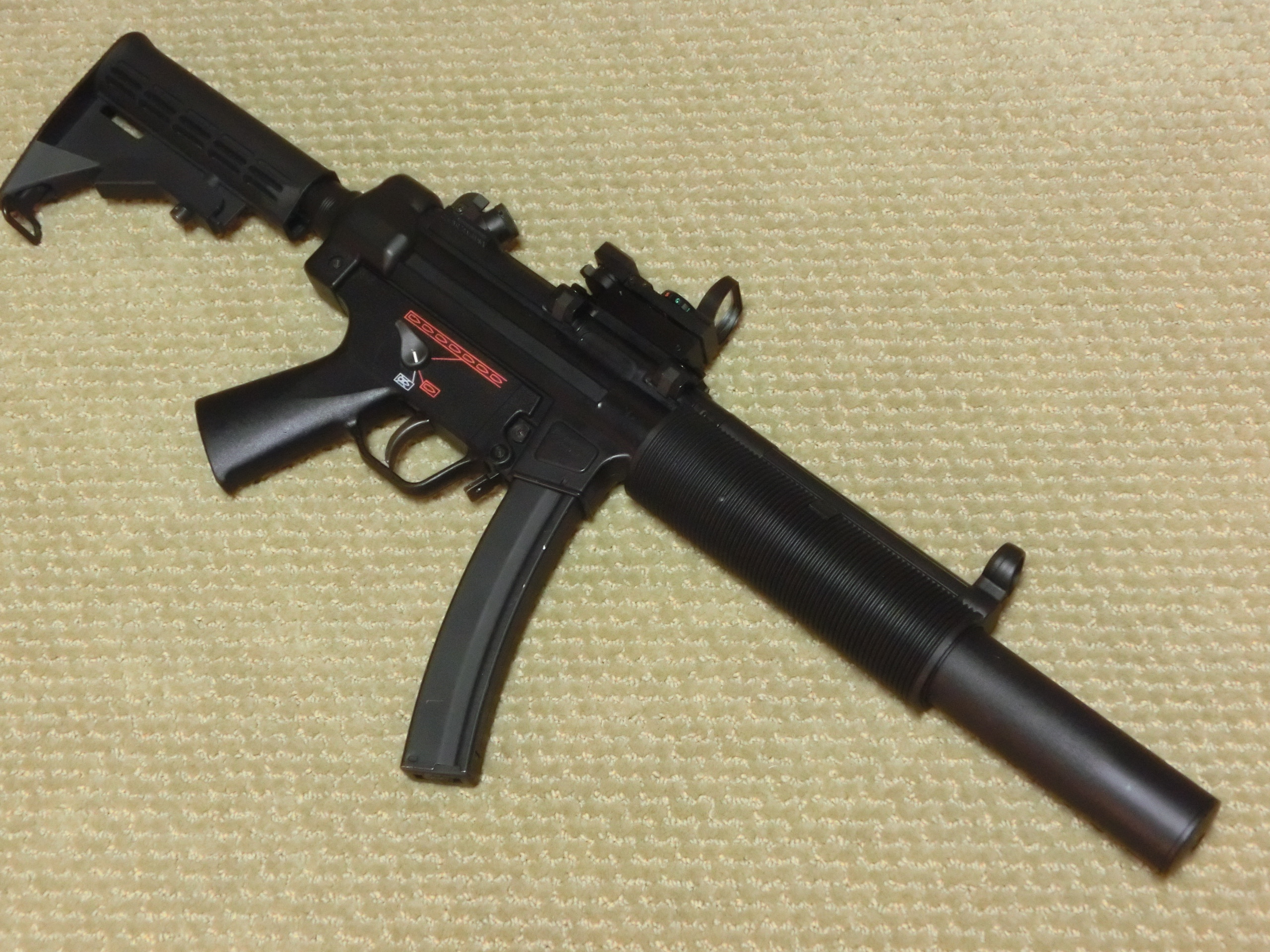 東京マルイ MP5 SD6 ハイパワー流速 M4ストック化 | 船長の銃改造記