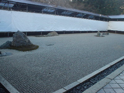 工事中の竜安寺