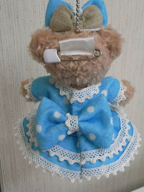 ぬいぐるみバッチサイズのドレスの型紙と作り方、新作です。