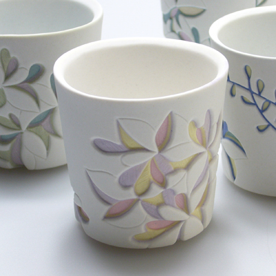 高間智子 花模様ぐい呑 カップ　② 高間智子 花模様ぐい呑 カップ ② 高間 智子 (@takama.t