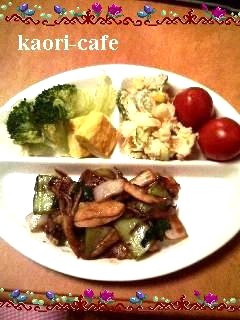 鶏肉とまいたけの味噌炒め・ポテトサラダ
