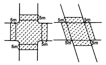交差点とその側端から５ｍ以内の部分