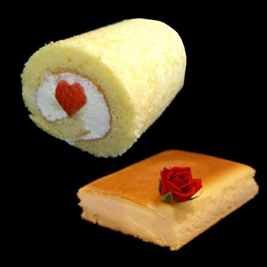 北新地ロールと半熟チーズケーキのセット