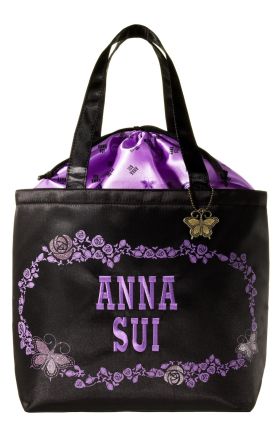 美品✨ アナスイ ANNA SUI ハンドバッグ パープル 紫 レディース