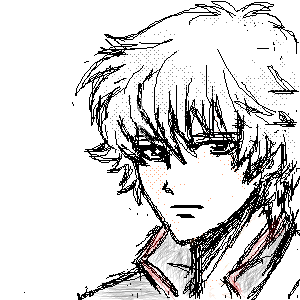 マウスで銀さん(初描き)