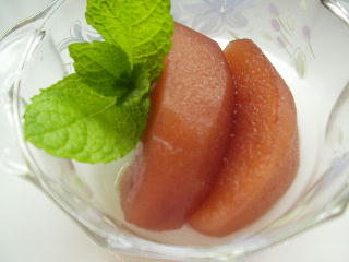 りんごの赤ワイン煮