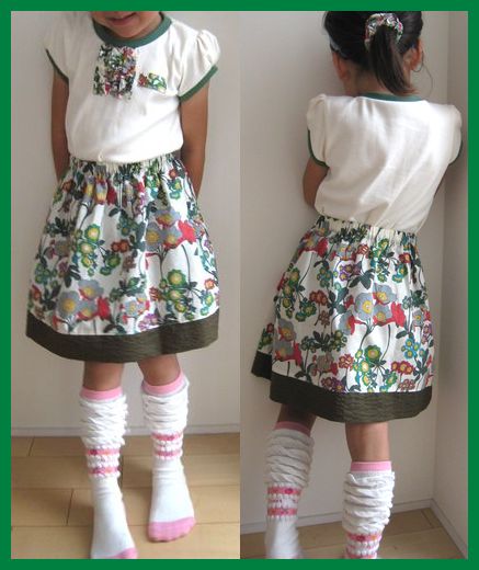 着用アリ☆milimiliパフT&リバティスカート。120 | ヒカリモノ - 楽天ブログ