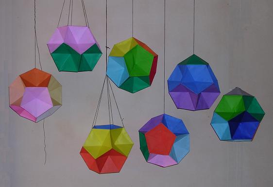 アクセサリーとしての凹60面体 多面体紙工作で数学を楽しむ 行動の記録 楽天ブログ