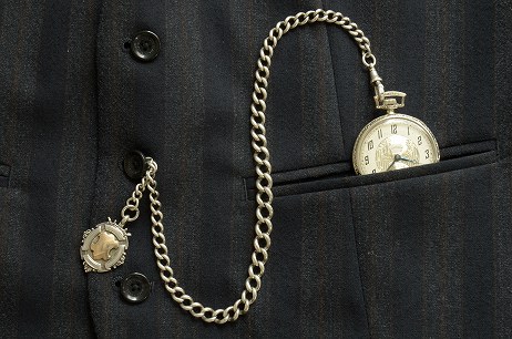 懐中時計用アンティーク・シルバーのチェーン | Bacchus Antiques
