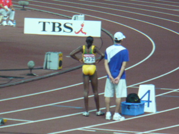 世界陸上・女子400m準決勝スタート前