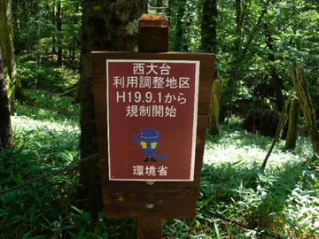 西大台・看板