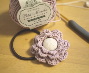 かぎ針編み 花モチーフのヘアゴム第二弾です ももっち ゆったんのおうち 楽天ブログ