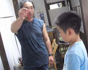 とんぼ玉体験
