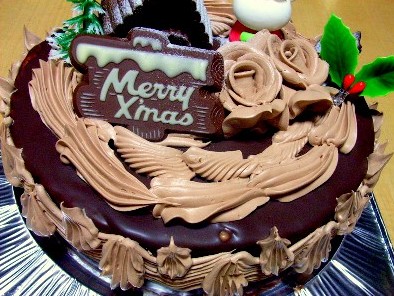 徳本屋のチョコレートケーキ 最高 06実家忘年会３ 庄内発 美味しい生活日記 楽天ブログ