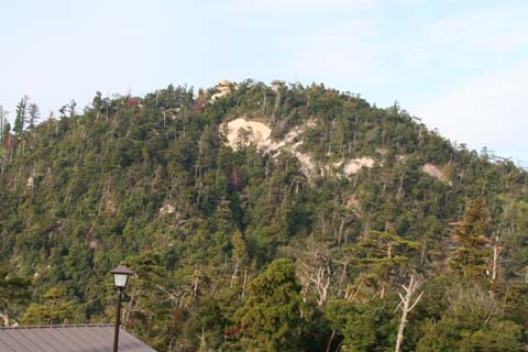 広島・宮島・獅子岩展望台から弥山山頂（２００８年１１月２３日）
