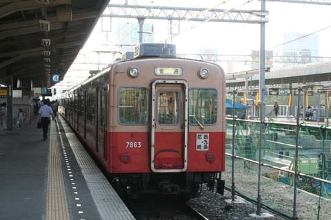 阪神・西大阪線・尼崎駅・西大阪線４番線（２００７年８月５日）