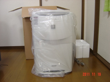 プラズマクラスター本体ビニール入