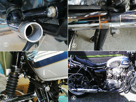 POSH】 W650 スリップオンマフラー＋KAWASAKI純正エキパイ tvdr.rs