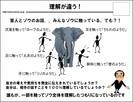 ６人の盲人とゾウ のお話を聞いたことはありますか 仕事の図解紹介ブログ 楽天ブログ