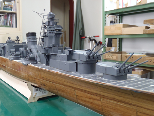 1/200 ペーパークラフト 日本海軍 戦艦敷島 船体アップ画像