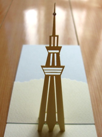 東京スカイツリーの折り紙建築カード作り方 ☆クラフトロボ