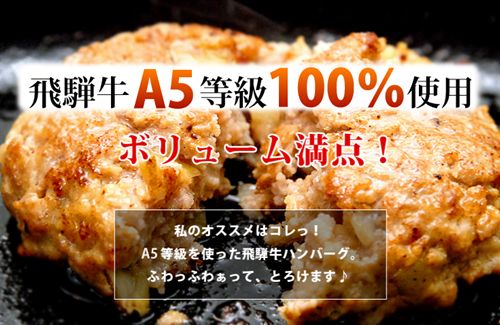 A5等級の飛騨牛ハンバーグ オススメです