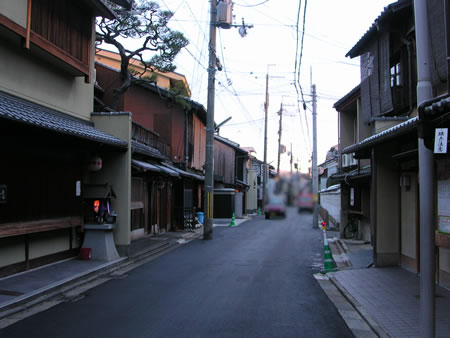 上七軒の夕暮れ