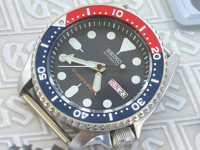 New BLACK PADI  X DIAL  made for SEIKO Diver 7S26-0020 Automatic 
