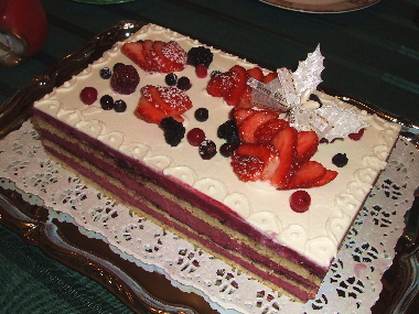 赤い果物のx Masケーキは大人っぽいデコレーションに ガレットのお菓子日記 楽天ブログ