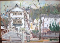倉敷市美観地区の絵画 水彩画 倉敷美観地区 - メルカリ