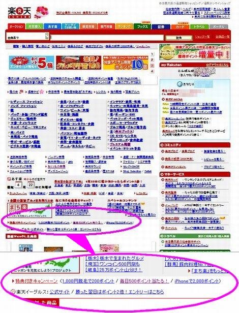 特典付きキャンペーン