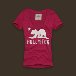 ホリスター レディースVネック Tシャツ Malaga Beach (Pink)　Hollister Ladies T shirt.jpeg