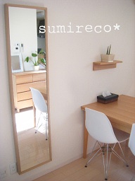 IKEAの鏡 取り付けました！ | sumireco+ - 楽天ブログ