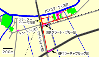 ラチャダー市場～国鉄タラート・プルー駅