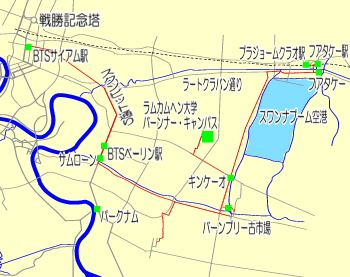 フアタケー駅～プラジョームクラオ駅