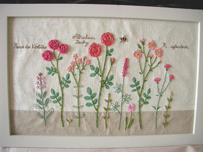 青木和子 刺繍完成品 青木和子のステッチライフ 「アリウムの