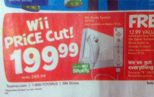 Toys R Us Ad Points To $199 Wii Price Drop This Month