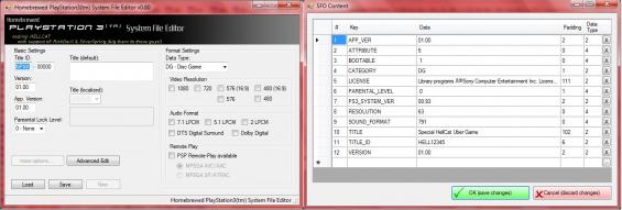PS3 System file editor