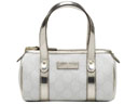 GUCCI グッチ コスメティックケース ホワイトGGプラス プラチナレザートリム 190400 FCIIG 9069