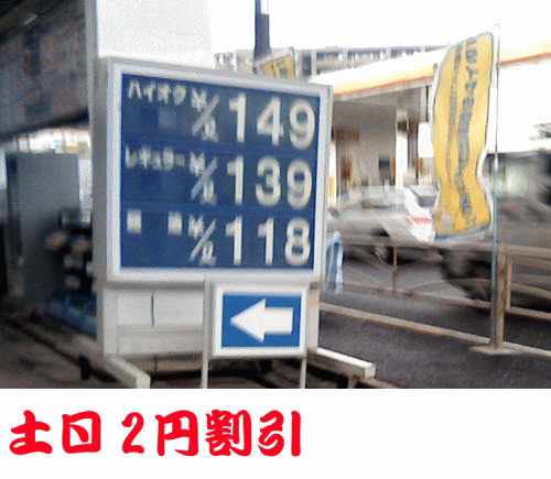 ガソリン高い