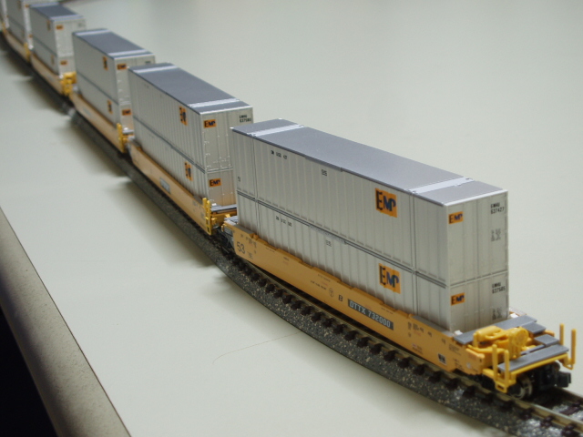 超歓迎された】 アメリカ鉄道模型 (A) 5両ユニット コンテナ & ダブル 