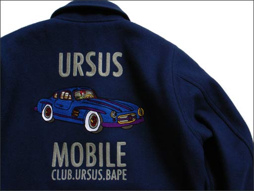 2枚で送料無料 URSUS Bape メルトンジャケット ブルー - スタジャン