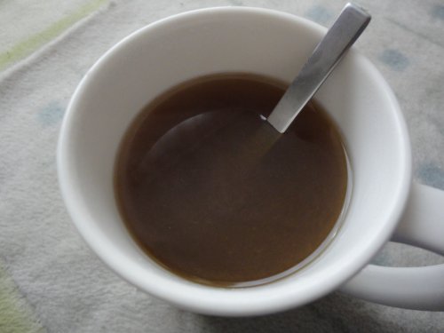 黒糖しょうがパウダーinお湯(笑)