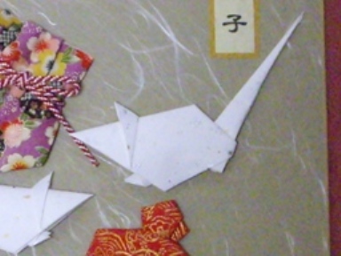 今日は折り紙教室でした 干支 子 ねずみ My Orizinal 和紙で彩る折り紙の小部屋 楽天ブログ