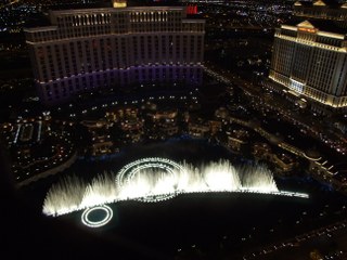 ベラージオの噴水ショー上から２