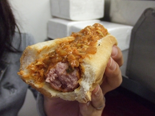 ホットドック断面