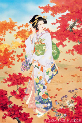 純和服美人画【森田春代　1000ピースジグソー　春代コレクション　夕霧】 純和服美人画【森田春代 1000ピースジグソー 春代コレクション