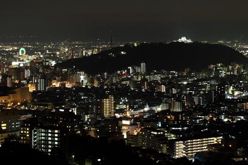 松山城夕景07