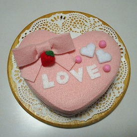 バレンタインケーキ ハートのピンクリボン キラキラガールズのスイーツコレクション 楽天ブログ