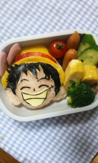 ワンピースのルフィ弁当 ひまわりのキャラ弁ブログ 楽天ブログ